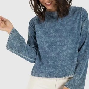 Cloth & Stone Acid Button Back Blouse Size XS
